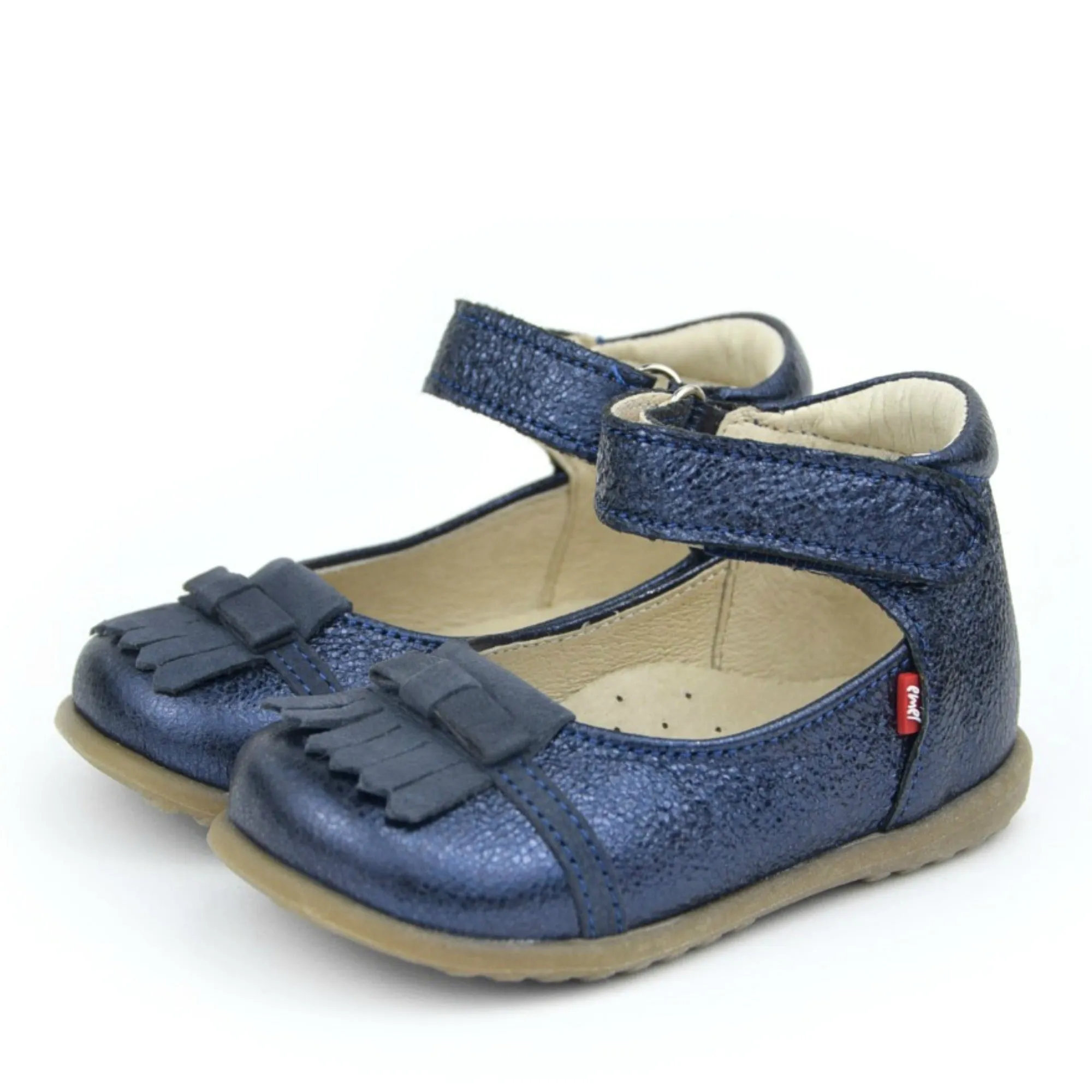 (1074-4) Navy shiny balerina