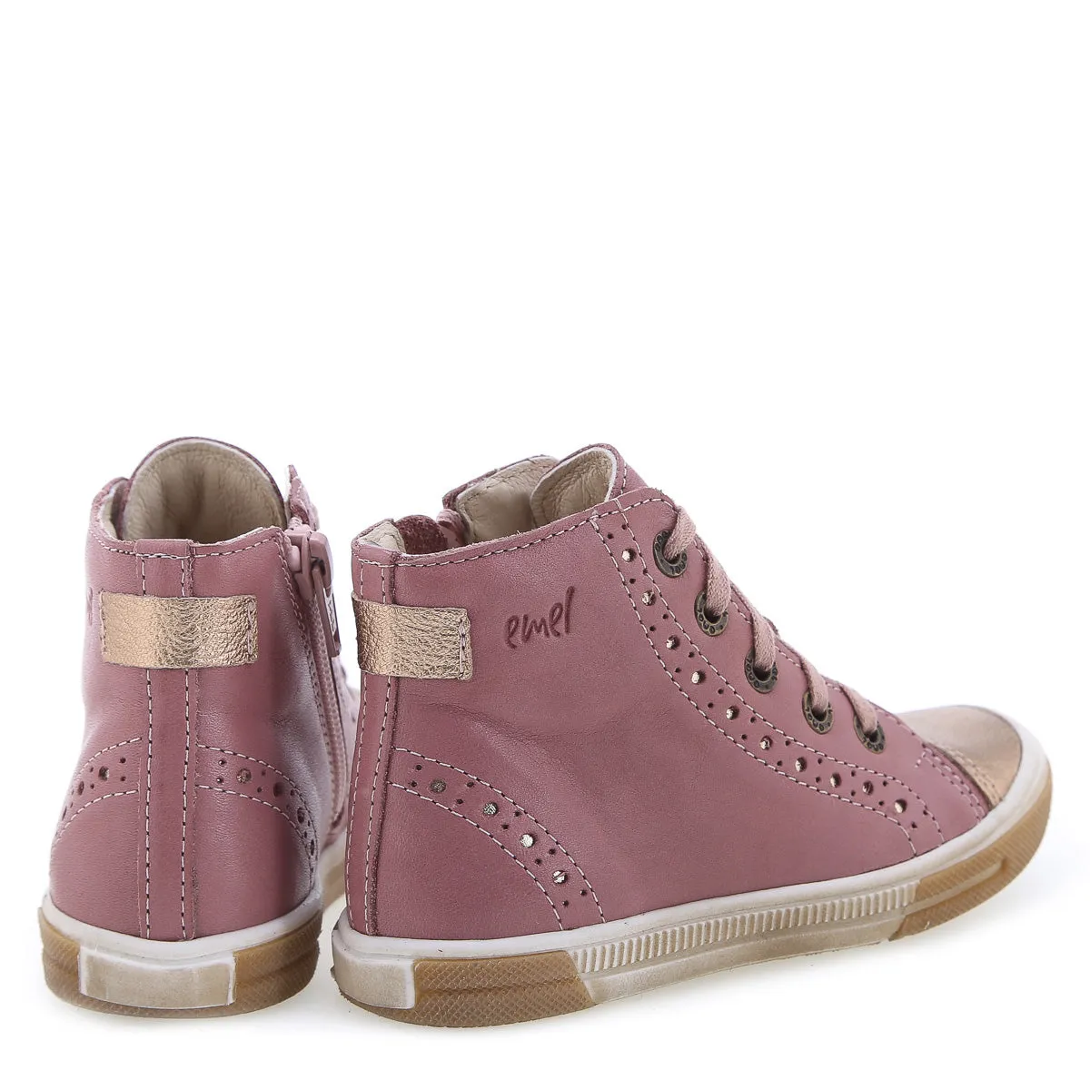 (2148E-7) pink trainers with zipper