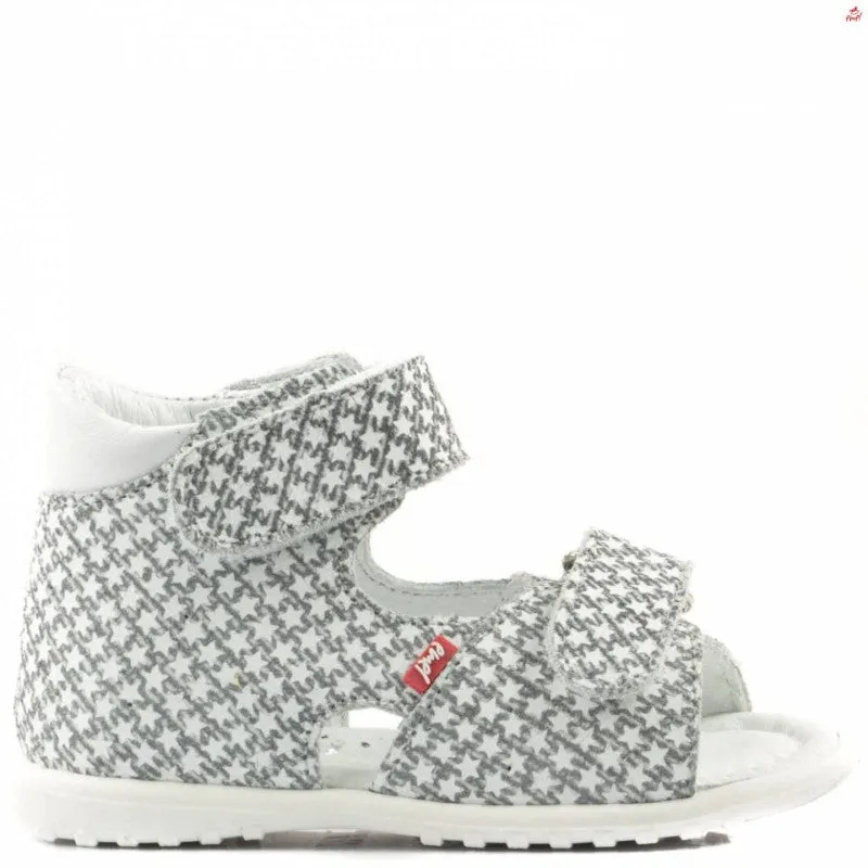 (2431-1) Emel Stars Grey White Sandals