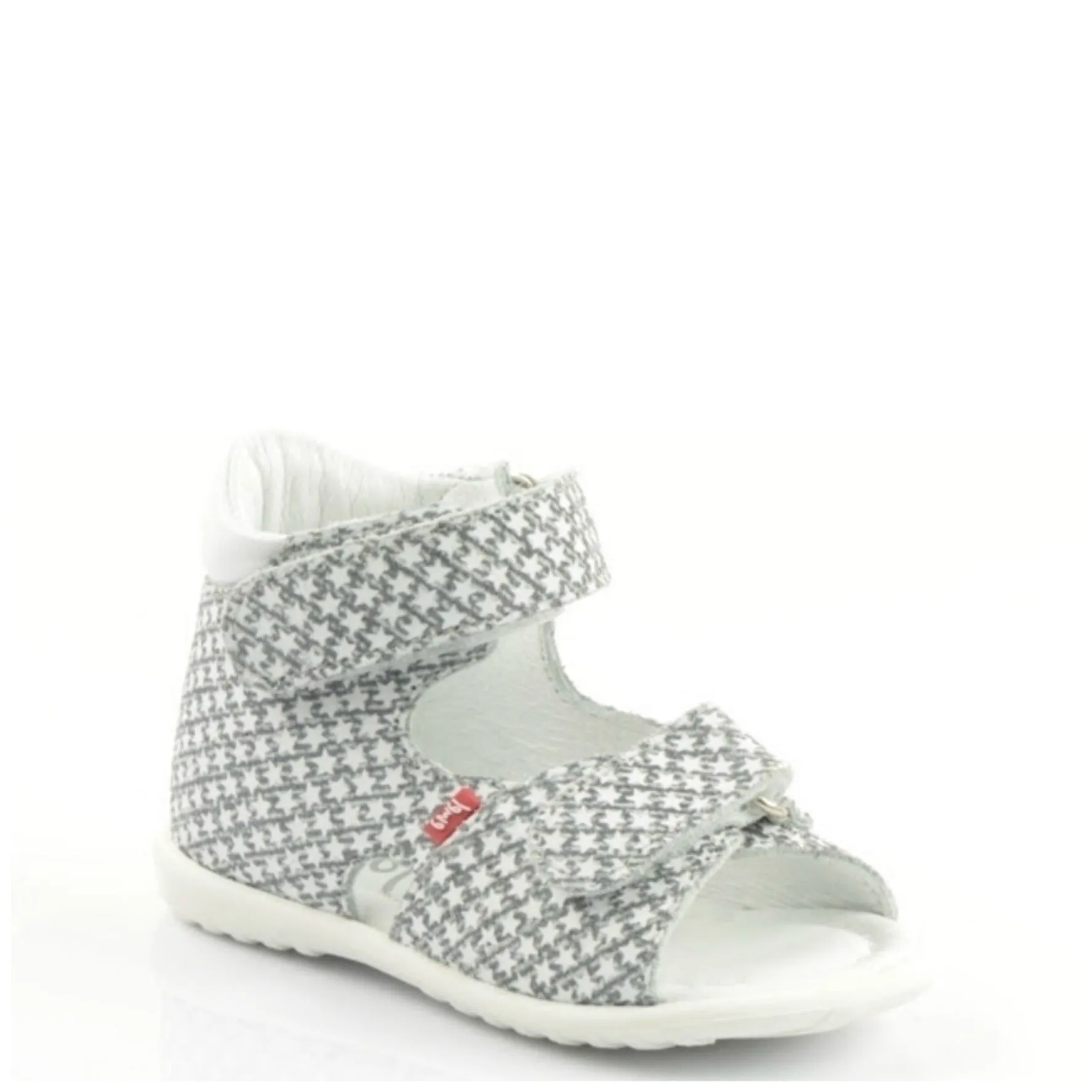 (2431-1) Emel Stars Grey White Sandals