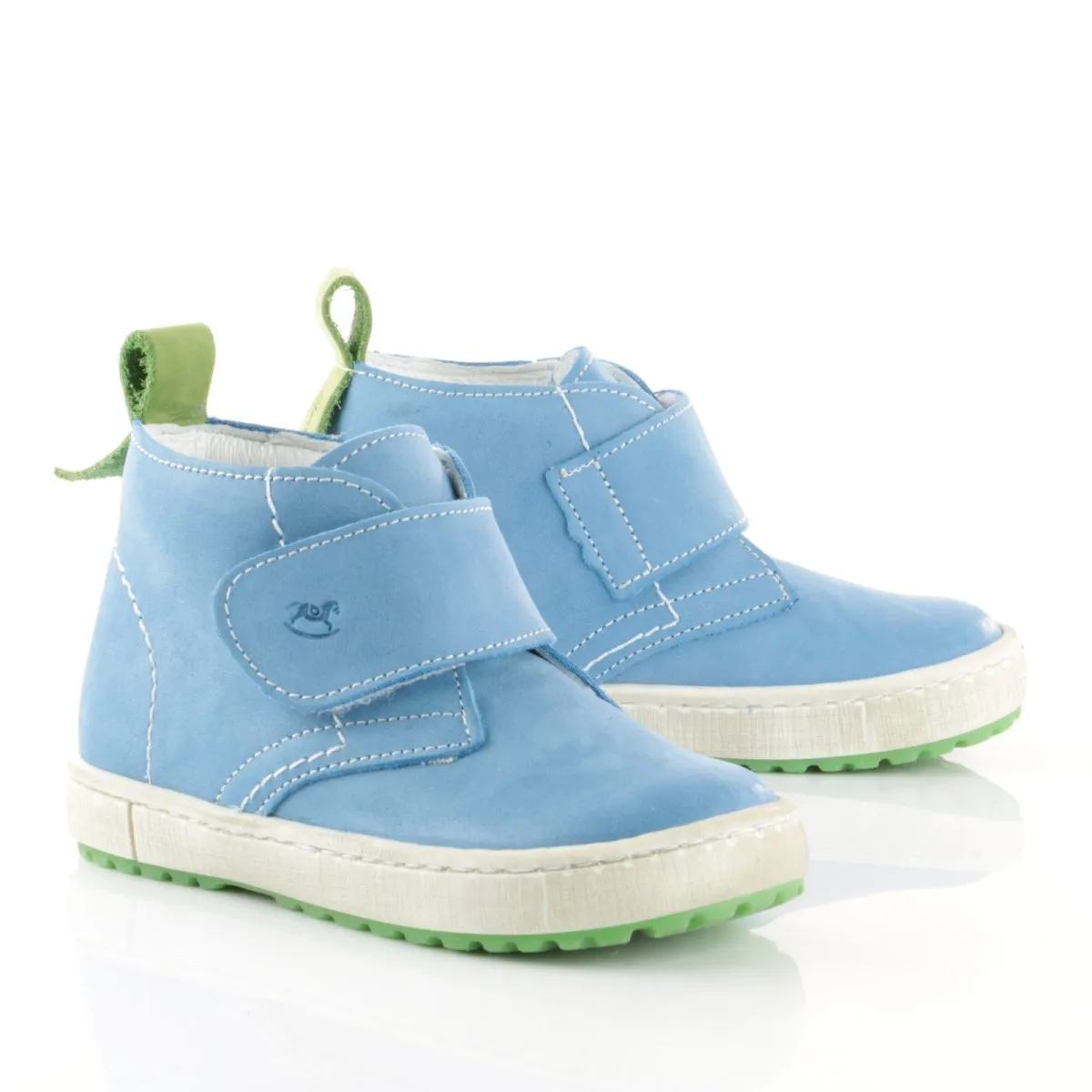 (2470-10 / 2489-10) Emel Sky blue Velcro Trainers