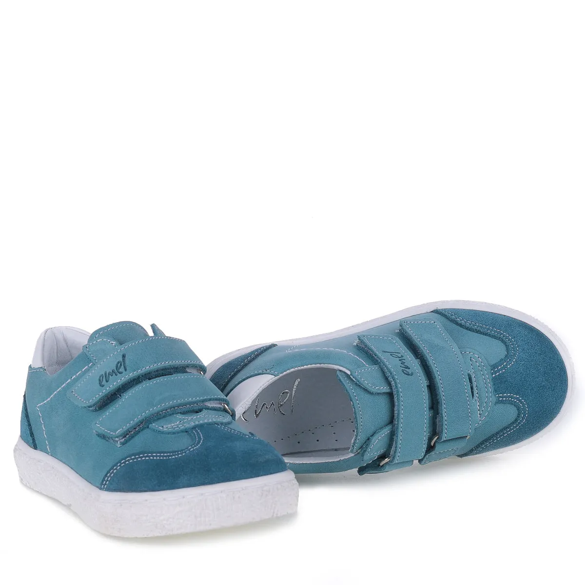 (2708D-4) Low Velcro sneakers blue all