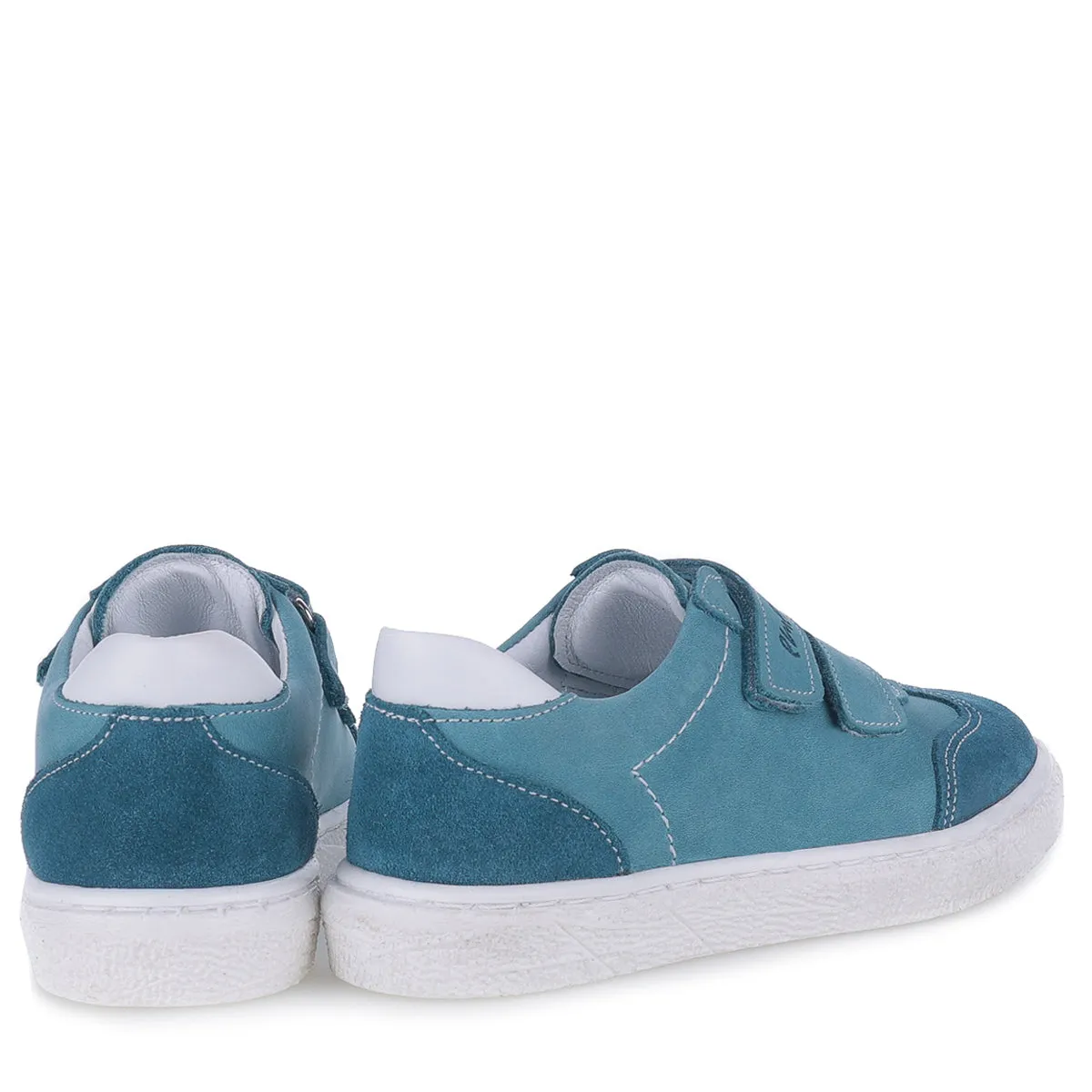 (2708D-4) Low Velcro sneakers blue all