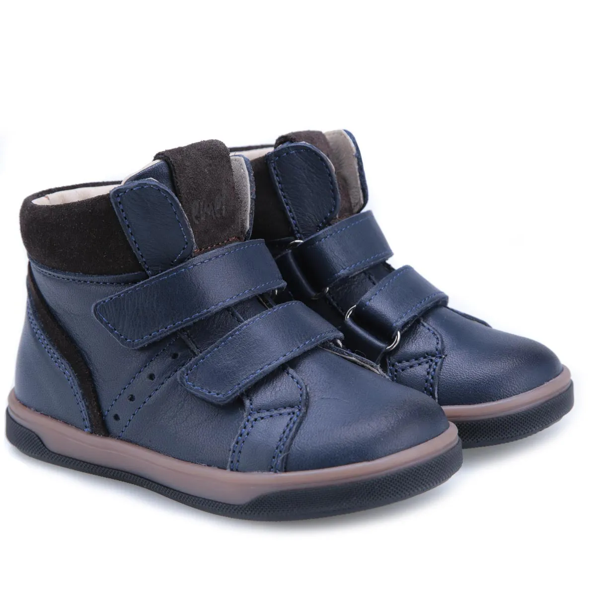 (2729A-4) Emel Blue Velcro Trainers