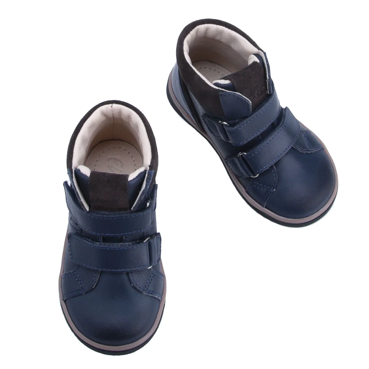 (2729A-4) Emel Blue Velcro Trainers