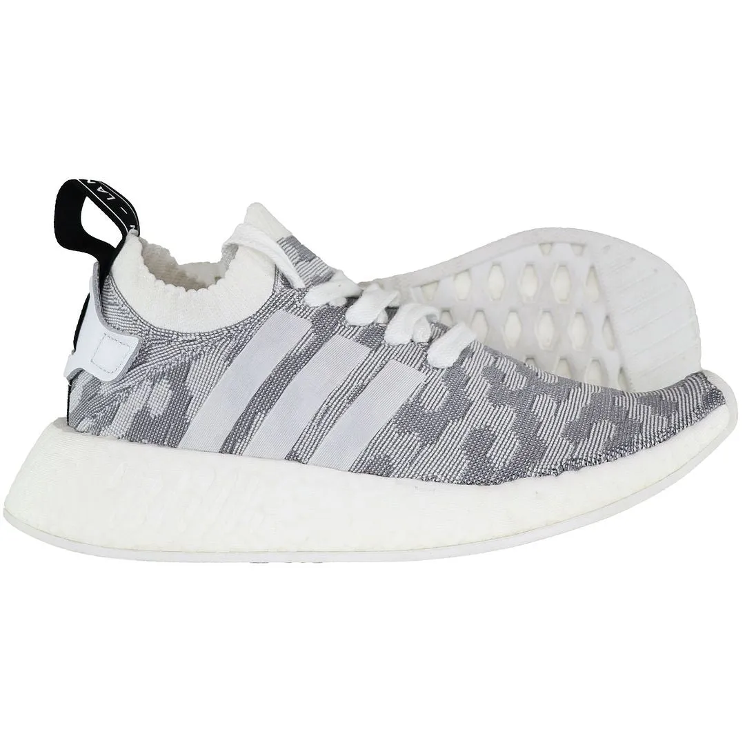 Adidas NMD_R2 Primeknit Womens Grey Running Trainers