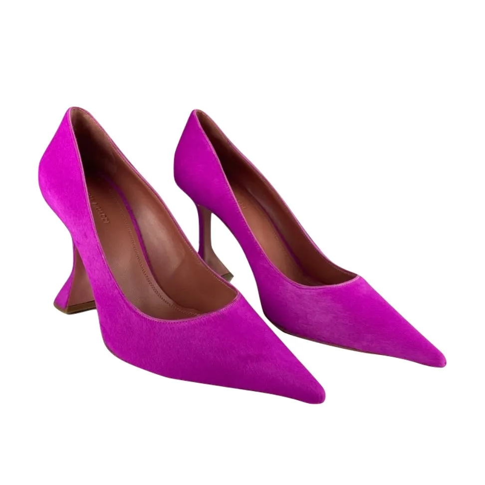 AMINA MUADDI - Pink pony-style calfskin pumps