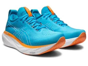 Asics Gel Nimbus 25 Men's Running Shoes - Island Blue/Sun Peach