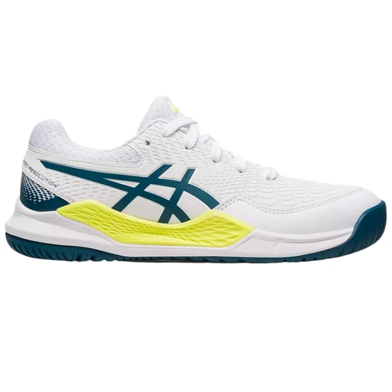 Asics Gel Resolution 9 GS Kids Tennis Shoes - White / Restful Teal