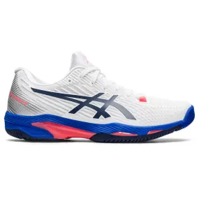 Asics Womens Solution Speed FF 2 Tennis Shoes - White/Peacoat