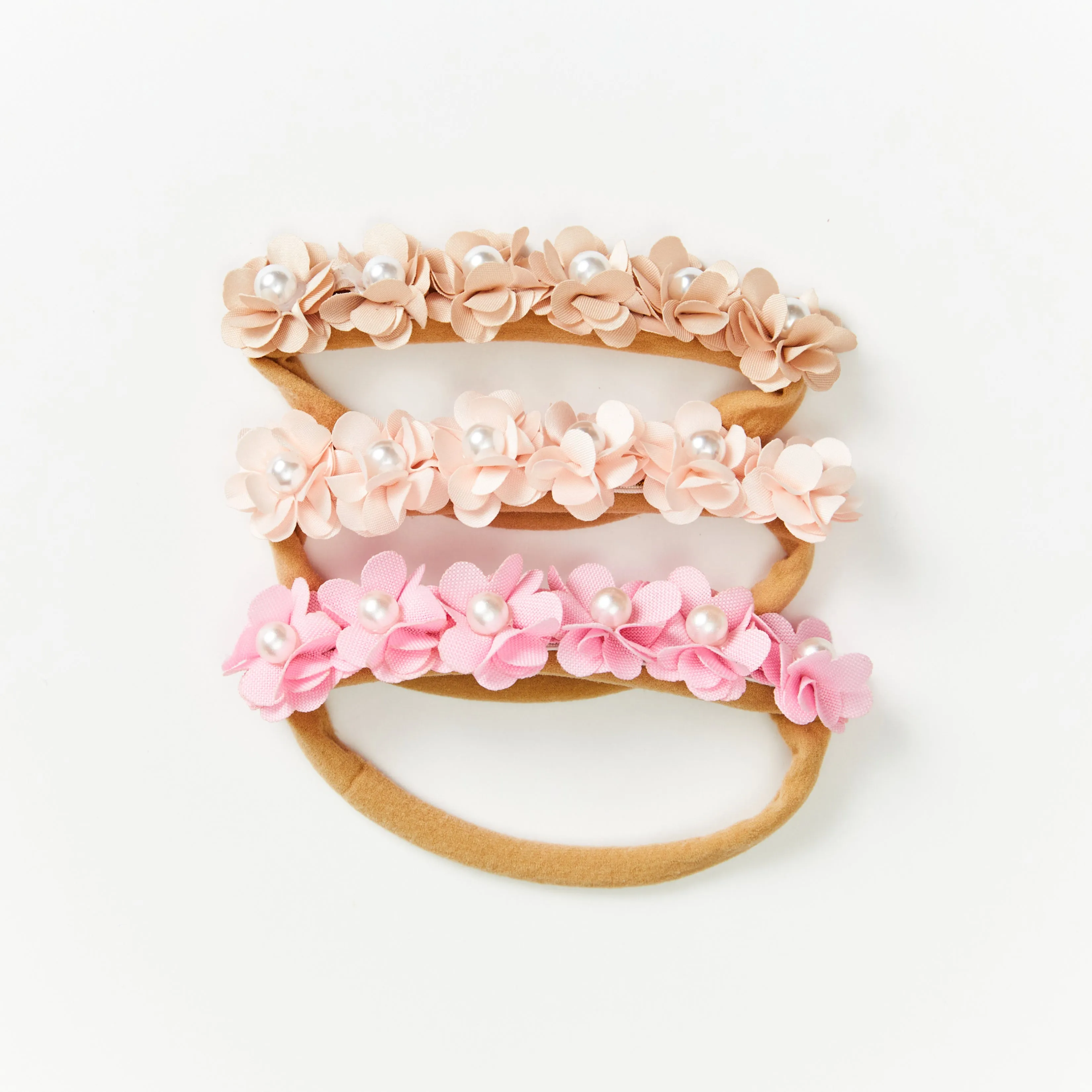 Baby Girl Mini Little Flower Crown Headband in Mistflower