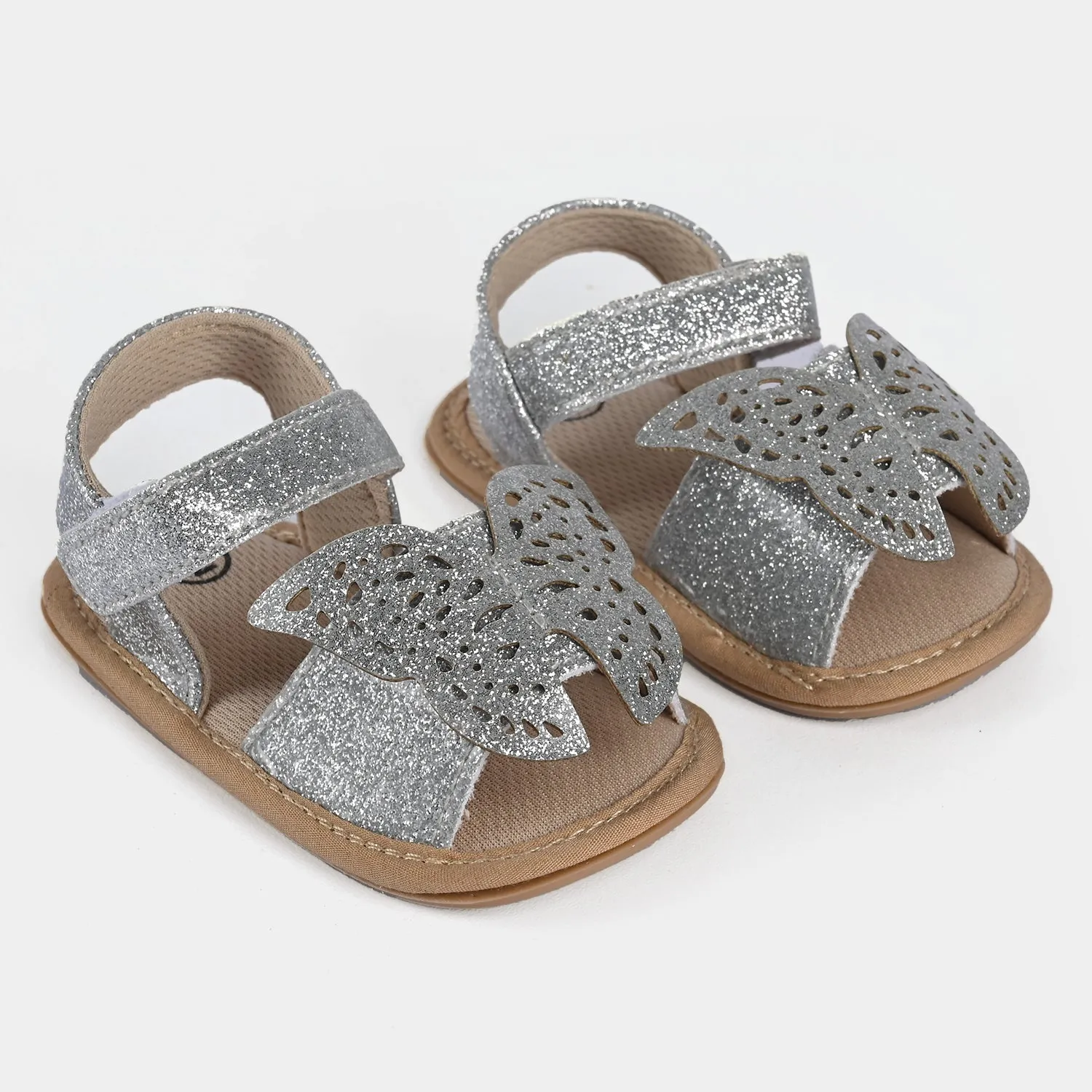 Baby Girls Shoes C-803-SILVER