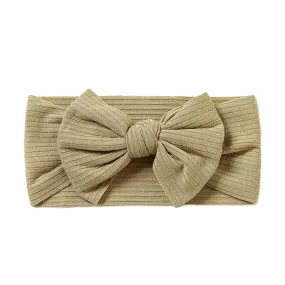 Baby Textured Single Soft Bow Knot Headband — Pistachio