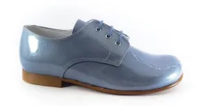 Beberlis Patent Blue Design Oxford Dress Shoes