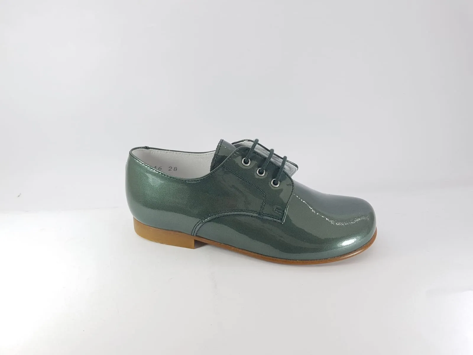 Beberlis Patent Kaki Oxford Dress Shoes