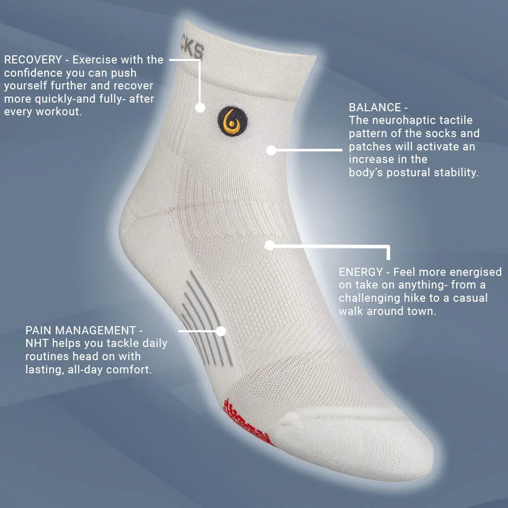 Biowin Neurosocks - Athletic Mini Crew - White