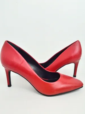 Calvin Klein Women's Nita Red Leather Pumps Size 5 M