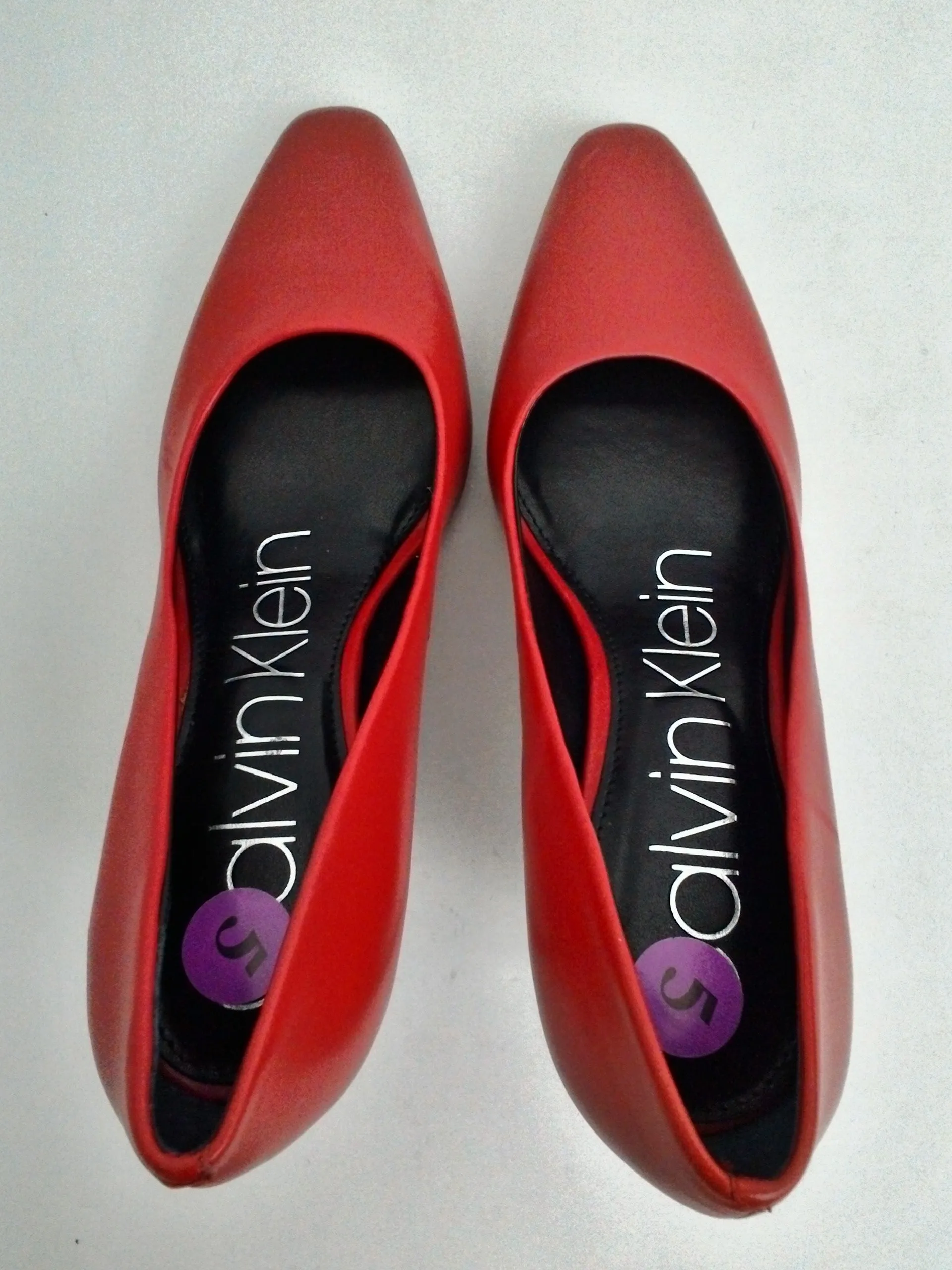 Calvin Klein Women's Nita Red Leather Pumps Size 5 M