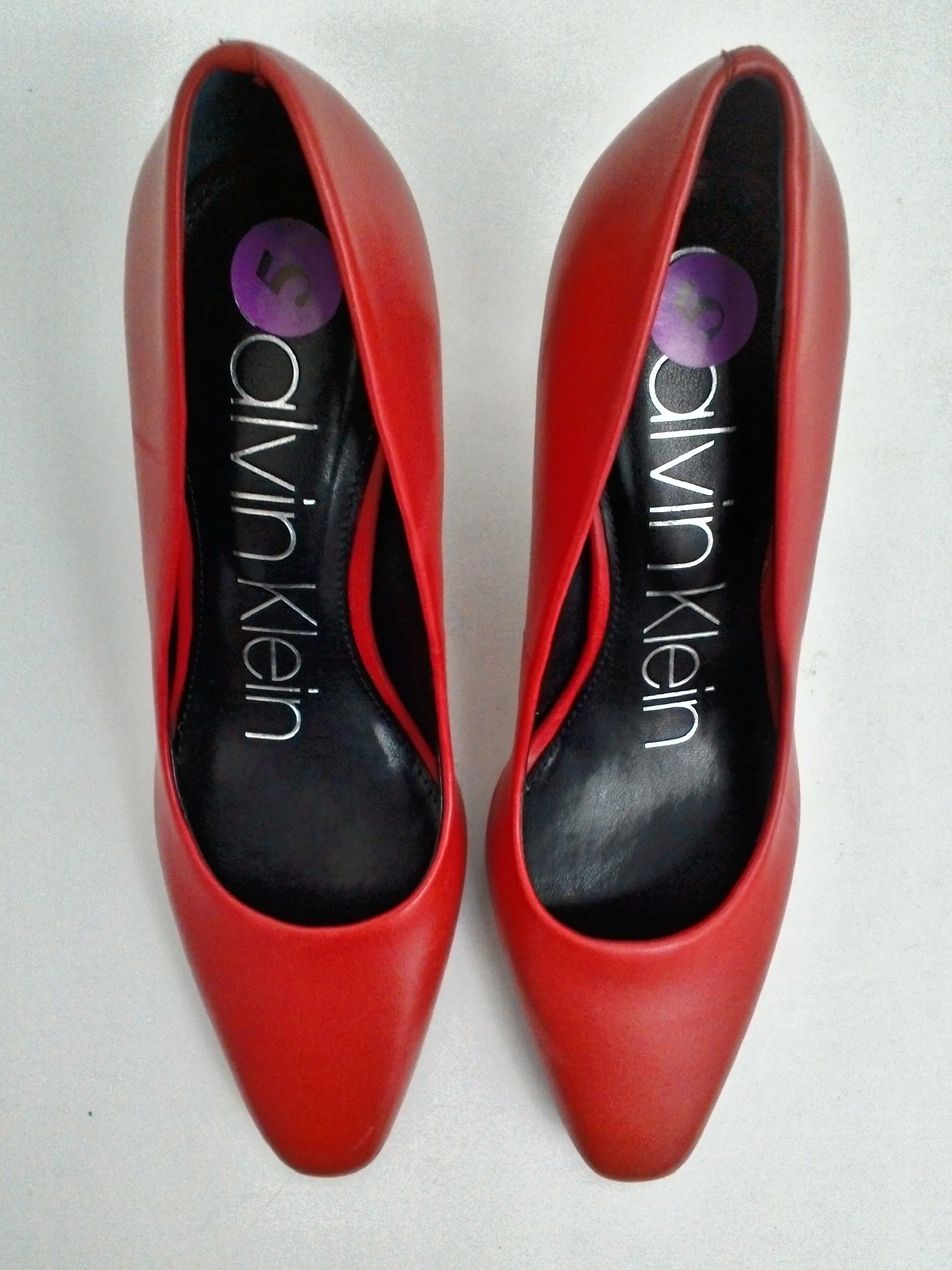 Calvin Klein Women's Nita Red Leather Pumps Size 5 M