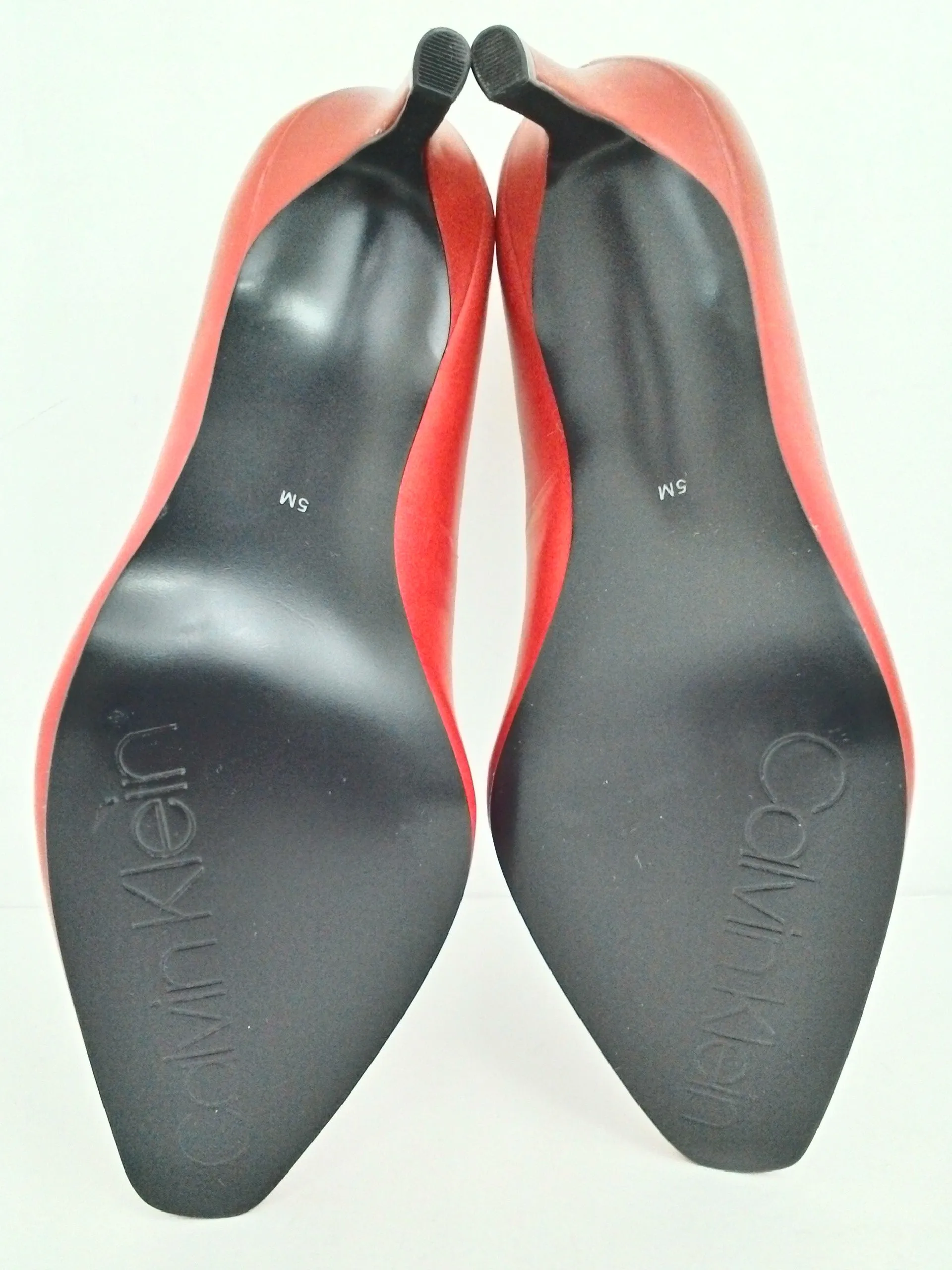 Calvin Klein Women's Nita Red Leather Pumps Size 5 M