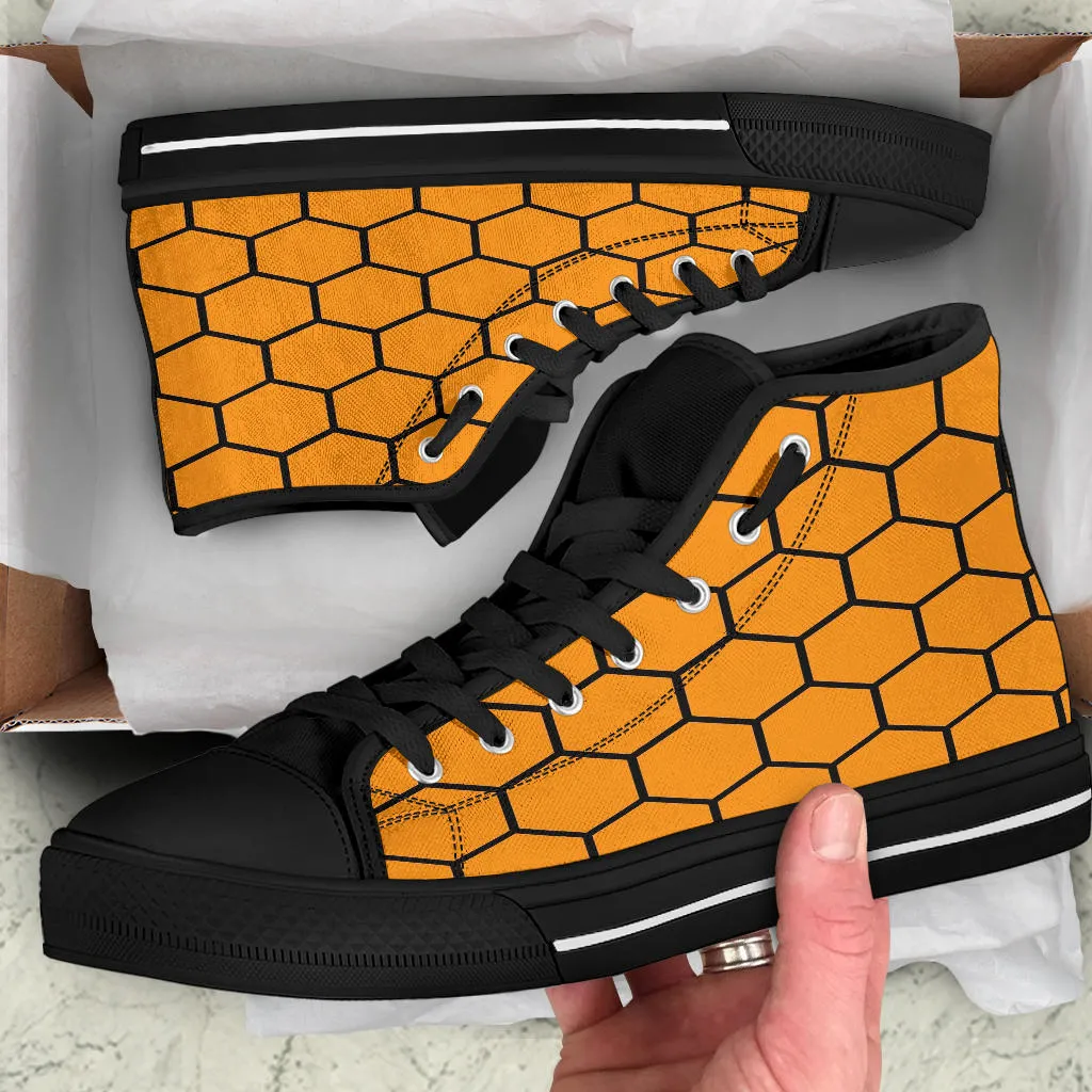 Canvas High Top Shoe - Honeycomb