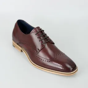 Cavani Rome Men's Leather Cherry Shoes