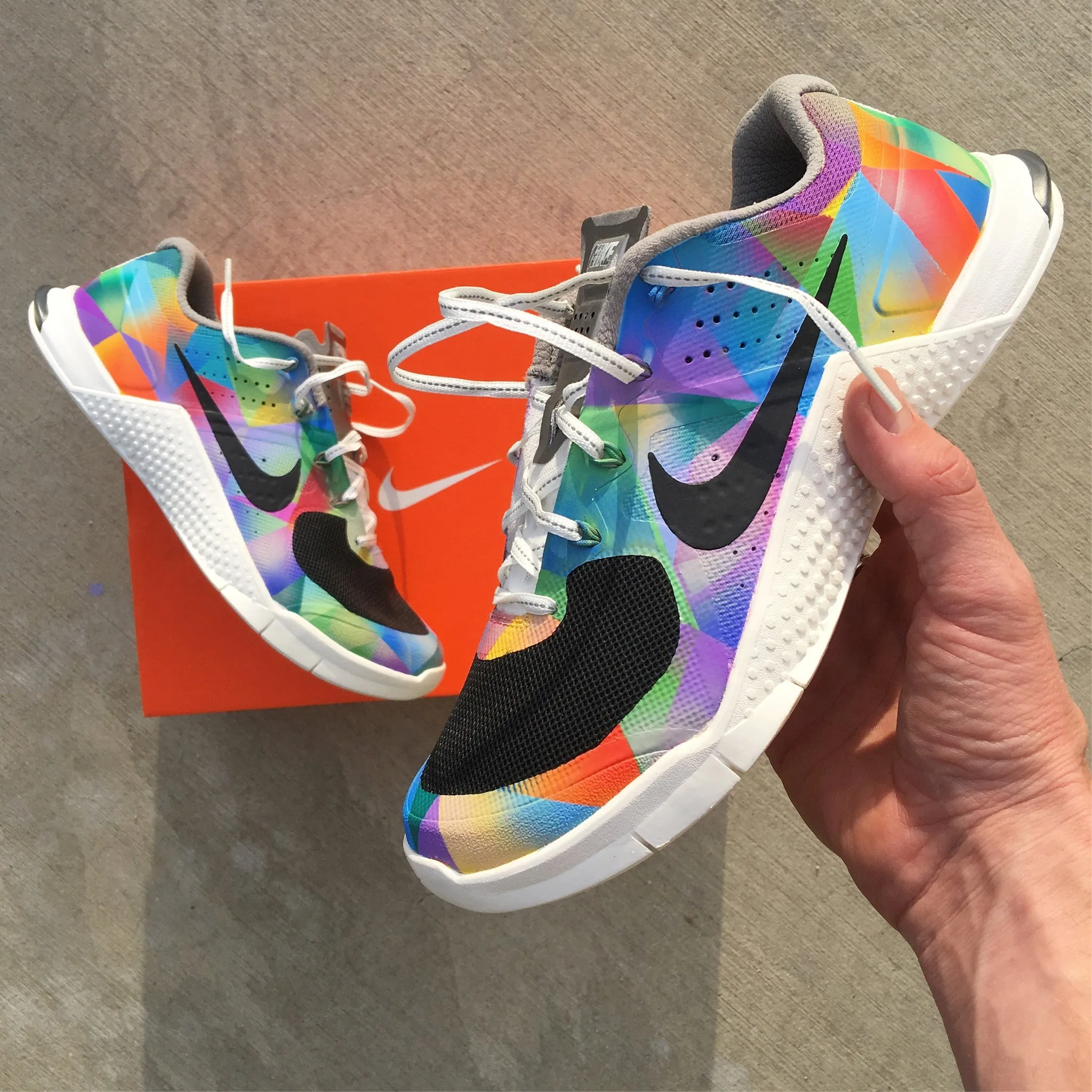 Custom Painted Nike Metcon 4 'Prism'