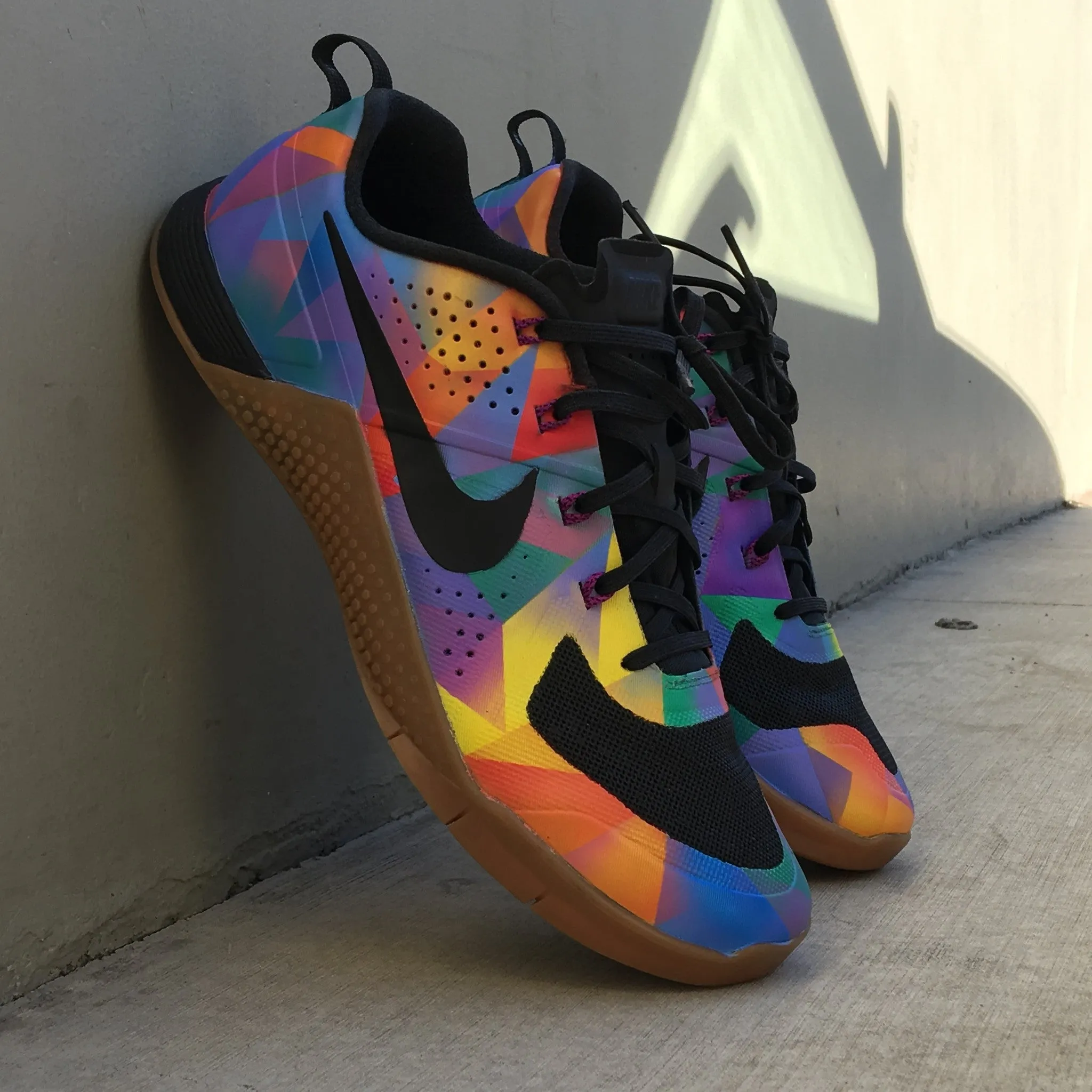 Custom Painted Nike Metcon 4 'Prism'