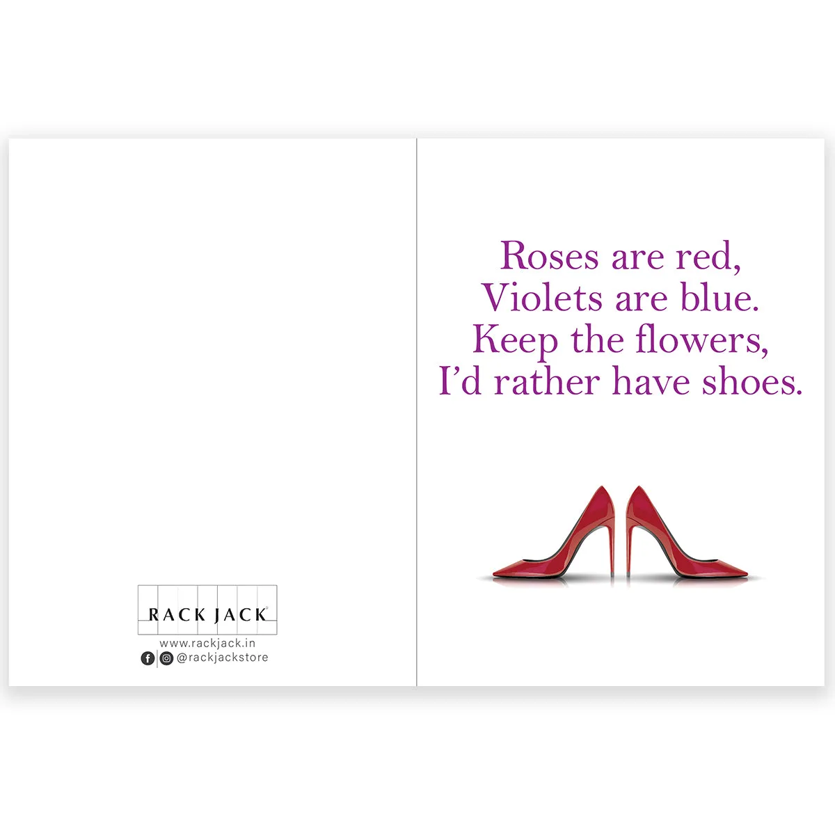 Funny Greeting Card - Id Rather Have Shoes