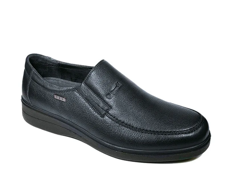 G-Comfort Black Slip On Shoes Leather Shoe Water Resistant A-905S