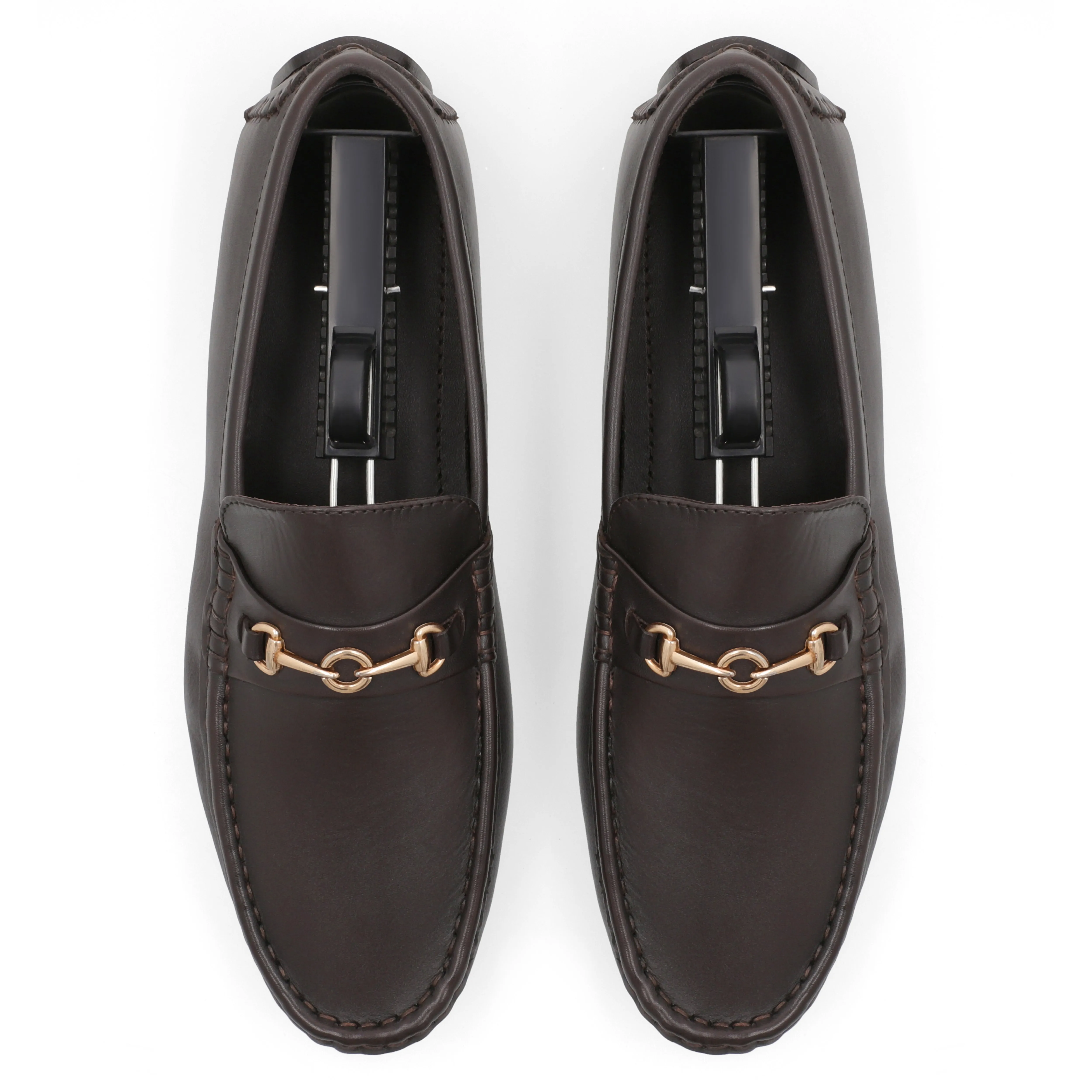 Golden Ring Buckled Moccasins-Brown