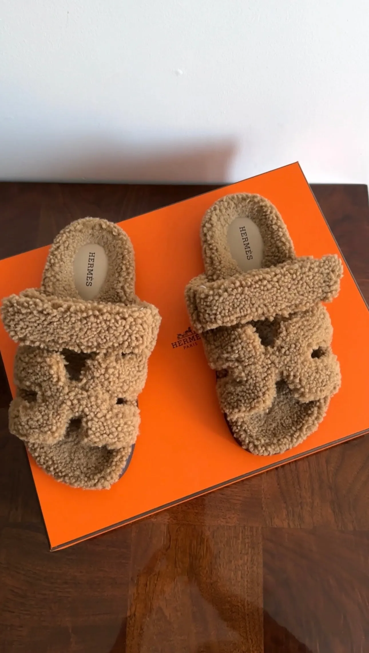 Hermes Chypre Shearling Sandals - 37