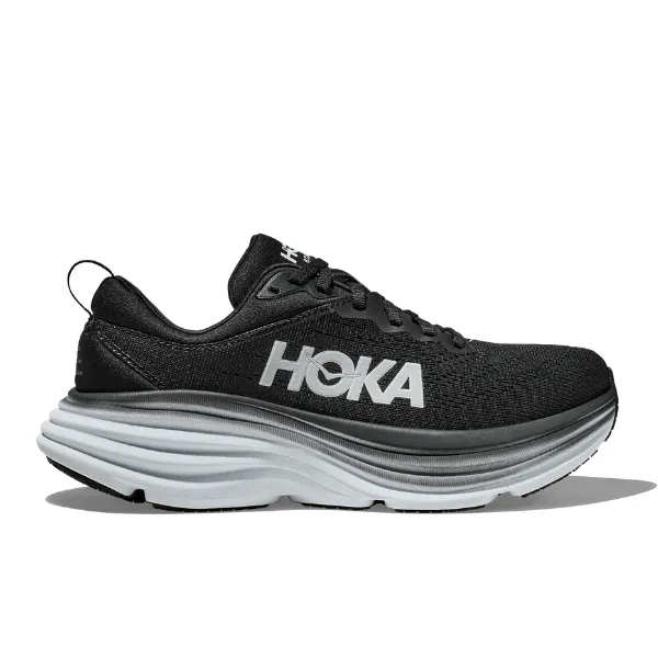 HOKA Men's Bondi 8 Wide Black/White