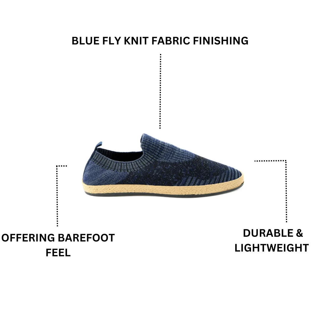 Laceless Knitted Sneakers-Navy