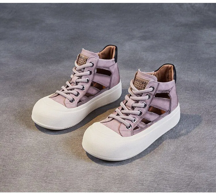 Leather Sneakers Sandals - Women's Casual Shoes WC135