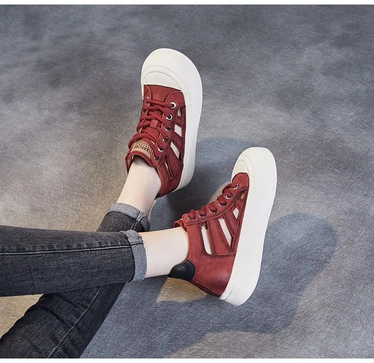 Leather Sneakers Sandals - Women's Casual Shoes WC135