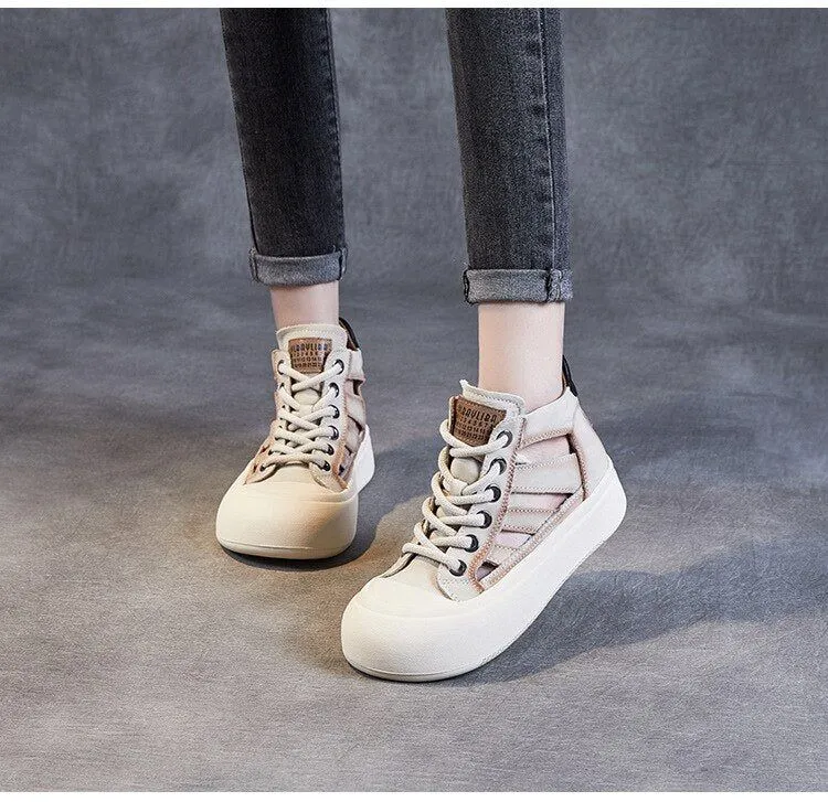 Leather Sneakers Sandals - Women's Casual Shoes WC135