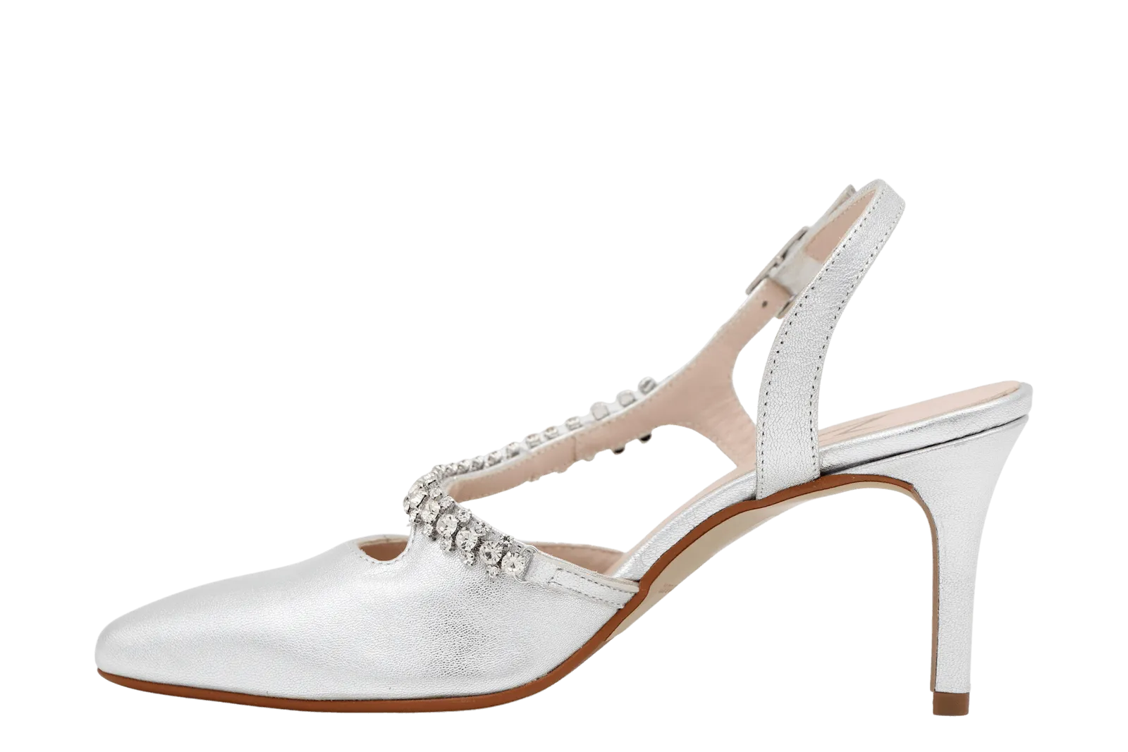 MARIAN Silver  Pointed Toe occasion shoe with diamante