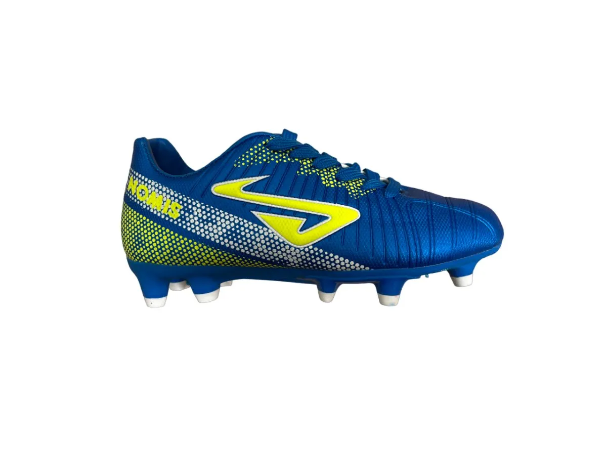 NOMIS JUNIOR PRODIGY ROYAL/LIME FOOTBALL BOOTS