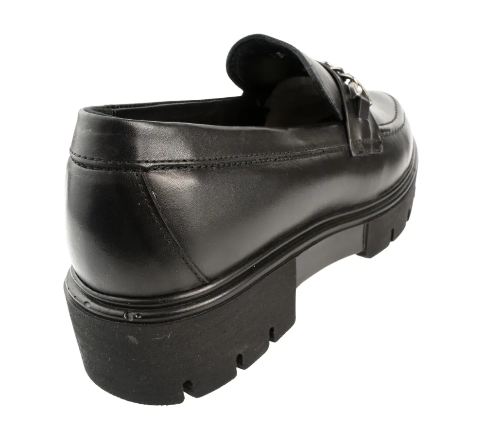 Pantofi casual, dama, ADA SHOES, 2304 negru, piele naturala