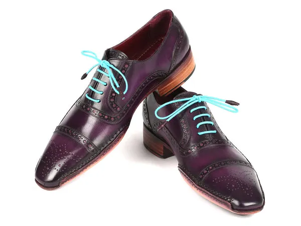 Paul Parkman Handsewn Captoe Oxfords Purple (ID#5032-PRP)