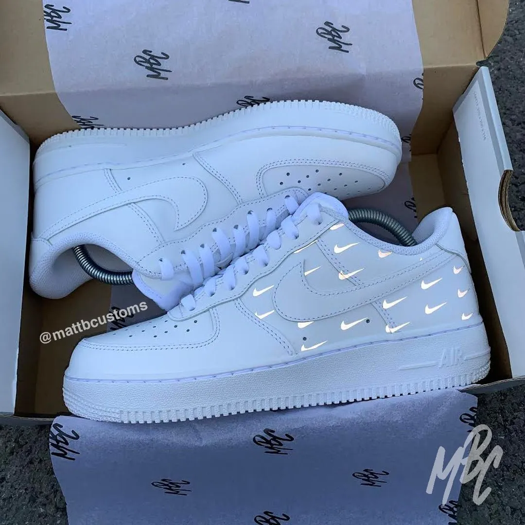 Reflective Mini Swoosh - Air Force 1 Custom