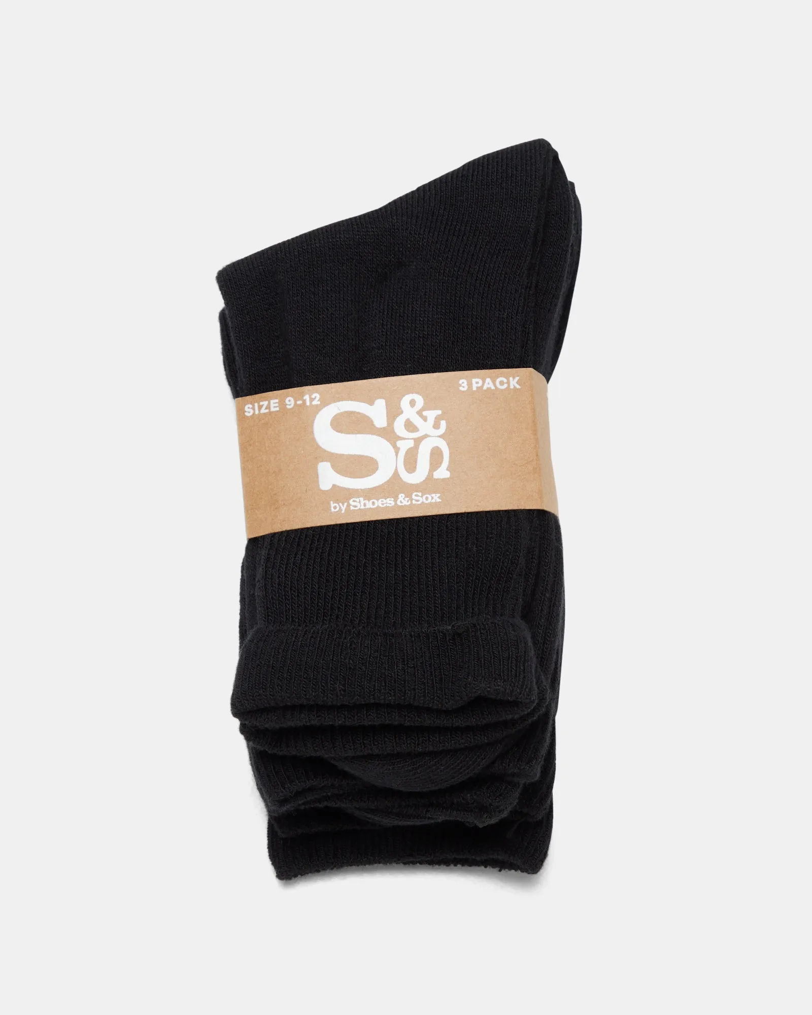 School Turnover 3 Pack Black