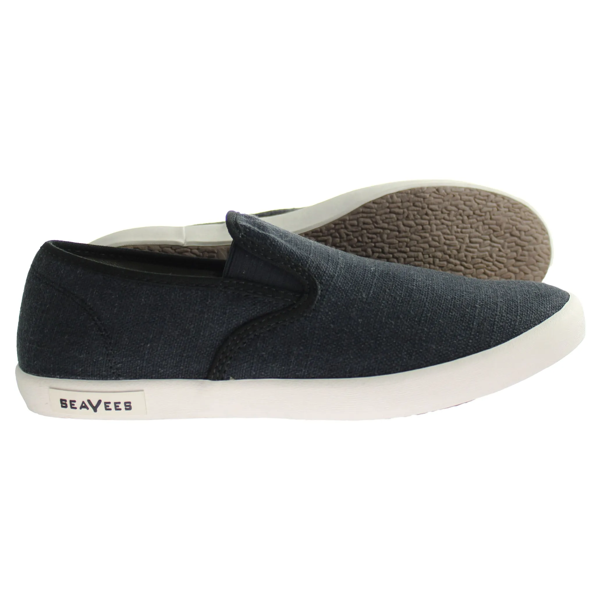 Seavees Baja Slip On Standard Black Vintage Black Womens Shoes