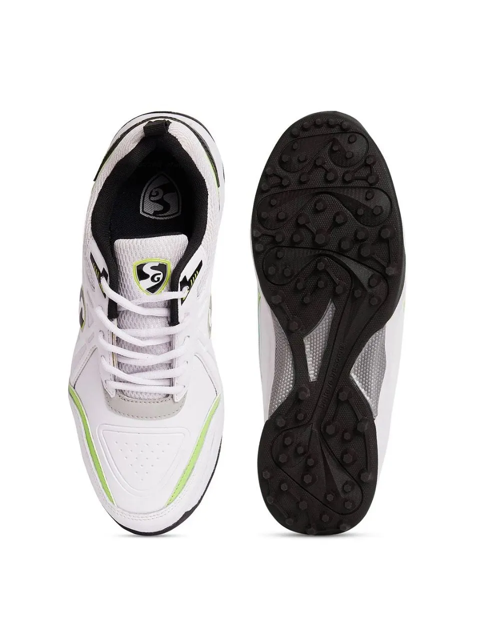 SG Scorer 5.0 Cricket Shoe - White/Black/Lime