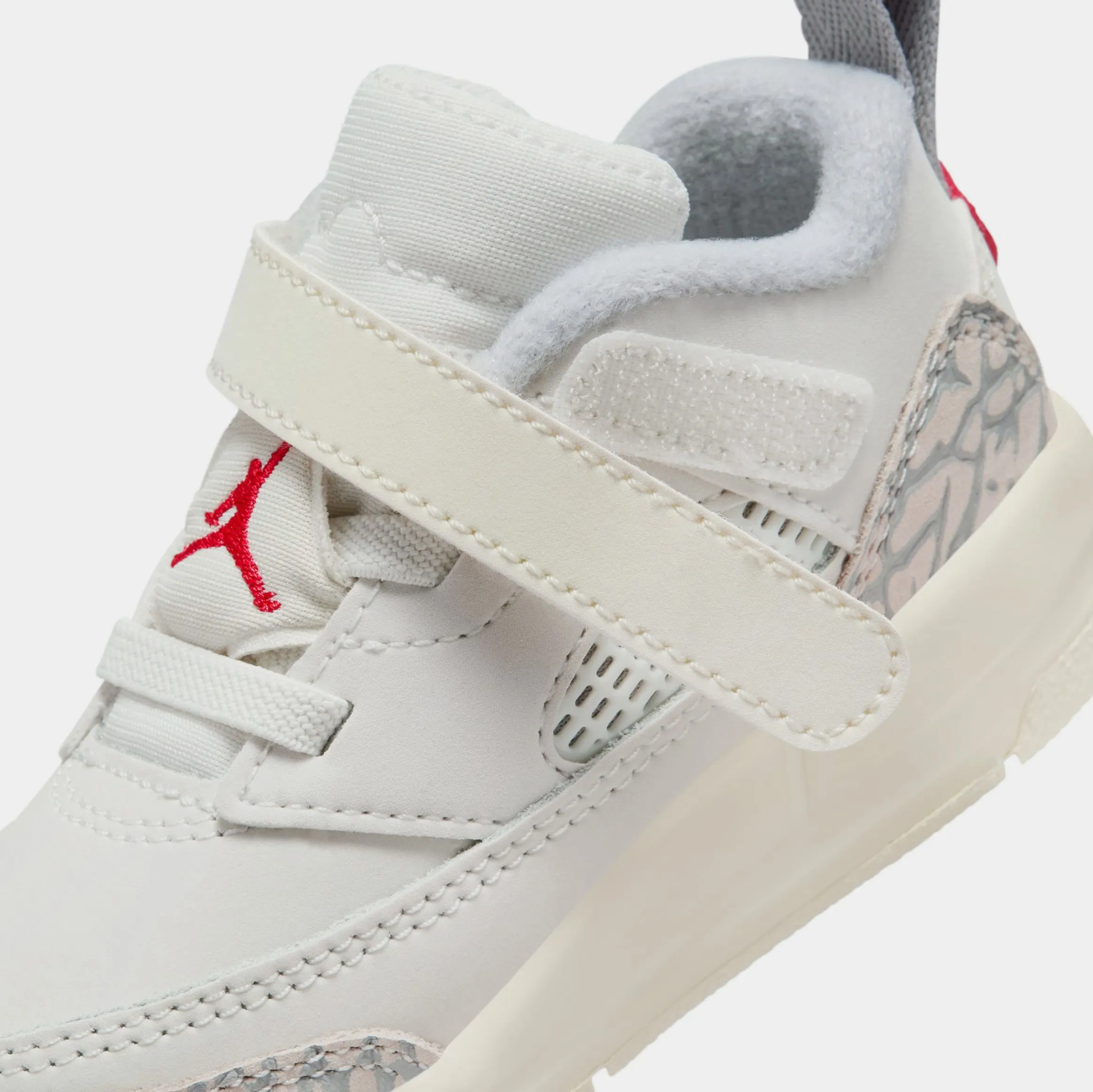 Spizike Low Infant Toddler Basketball Shoes (Sail/Coconut Milk/Sandstone/University Red)