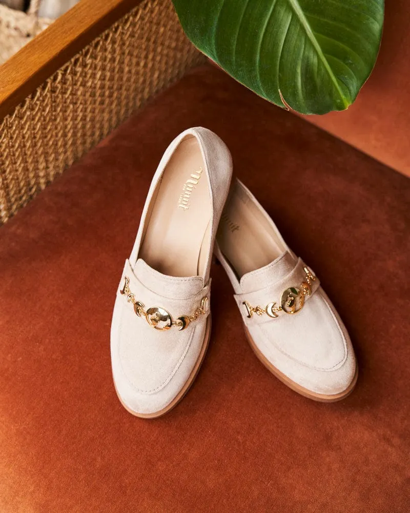 Symbol Vegan Suede Loafers | Almond