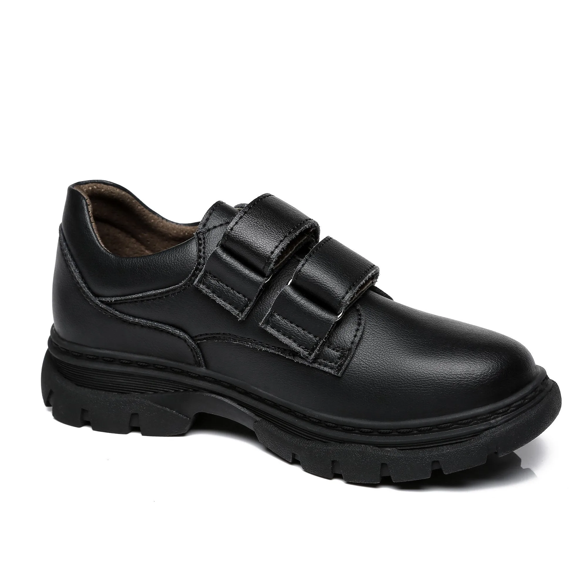 UGG Barry Stylish Leather School Shoes with Velcro Strap for Kids